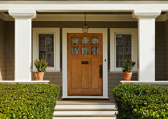 puerta de exterior de madera para porches